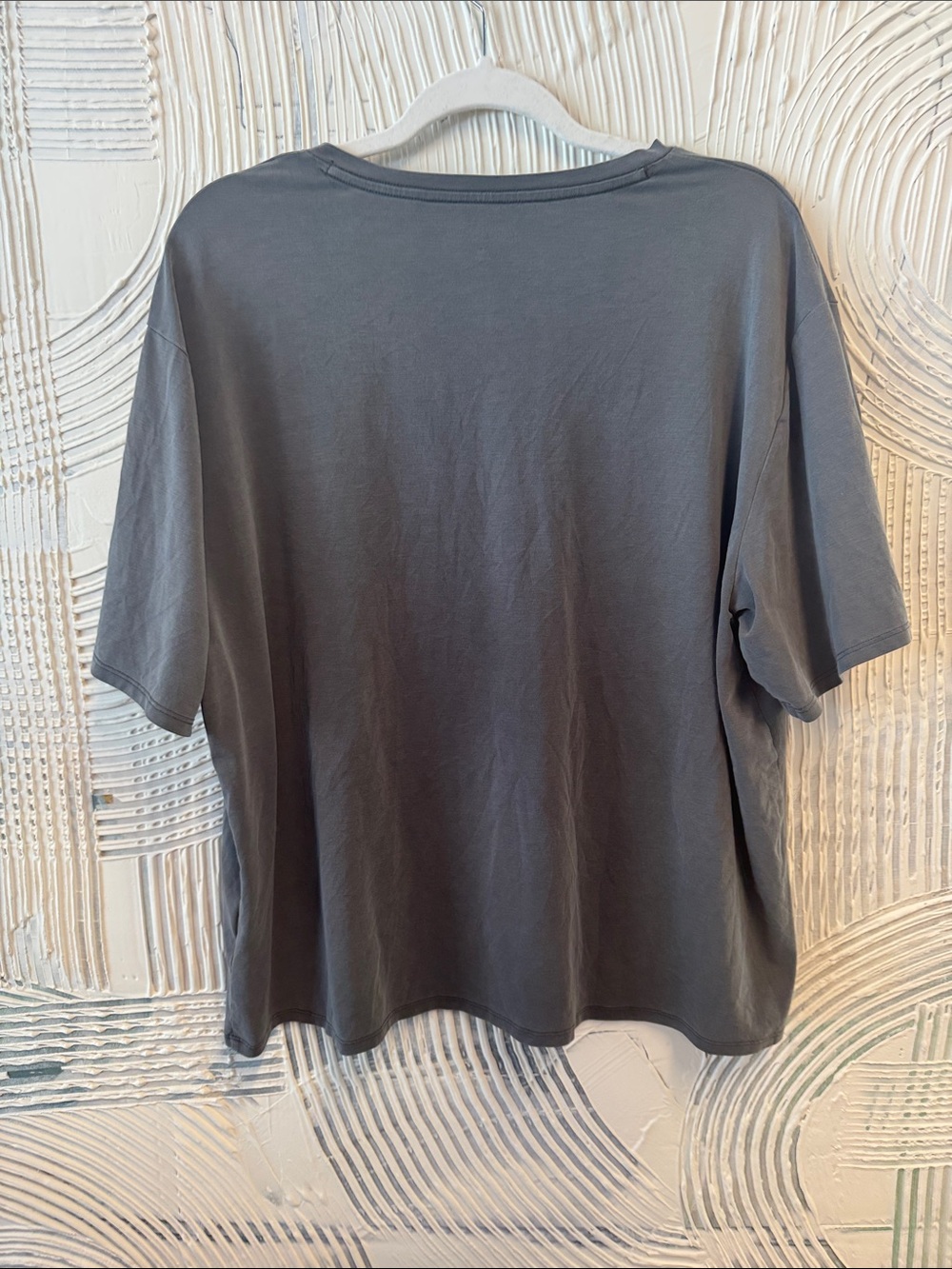 Abercrombie & Fitch Slate Gray V-Neck Boxy Tee N0509 - Picture 5 of 7